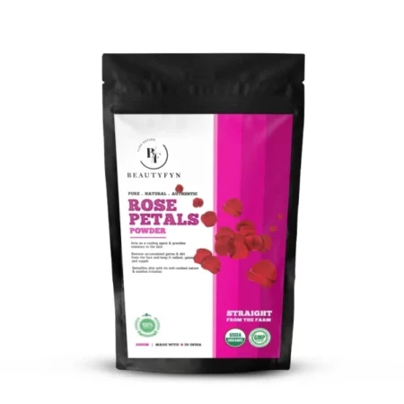 BEAUTYFYN Premium 100% Pure and Natural Organic Powder for Face Skin Brightening, Hair care & Growth, Anti-Oxidant Agent (Rose Petal)