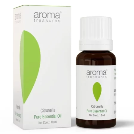 Aroma Treasures Citronella Essential Oil | 100% Pure & Natural Theraputic Essential oil for healthy Skin, body, Aromatherapy - 10ml