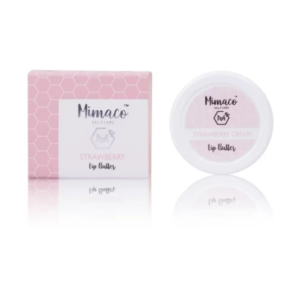 Mimaco Selfcare STRAWBERRY- Lip Butter with Shea butter and strawberry oil, 6g available on Herbkart