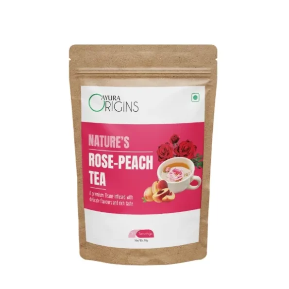 Ayura Origins Nature's Rose - Peach Tea - Soothing Infusion - 50g, Herbkart8t771gQr20ZfTnL.webp, Herbkart8t771gQr20ZfTnL