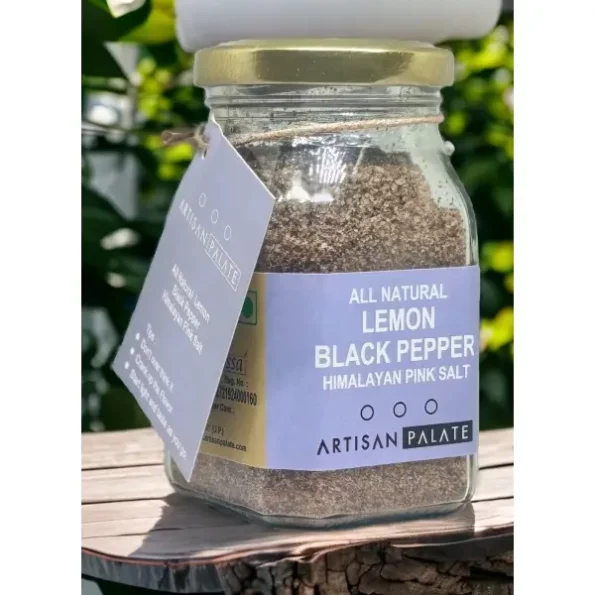 Artisan Palate Lemon Black Pepper Himalayan Pink Salt Jar 150 gms, Herbkart8t771dHGB6JrxL.webp,