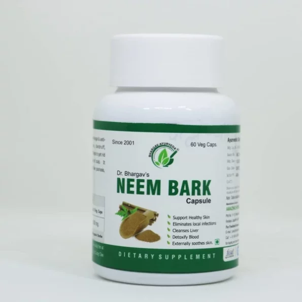 Dr.Bhargav's Neem bark Capsules 60 Capsules available on Herbkart