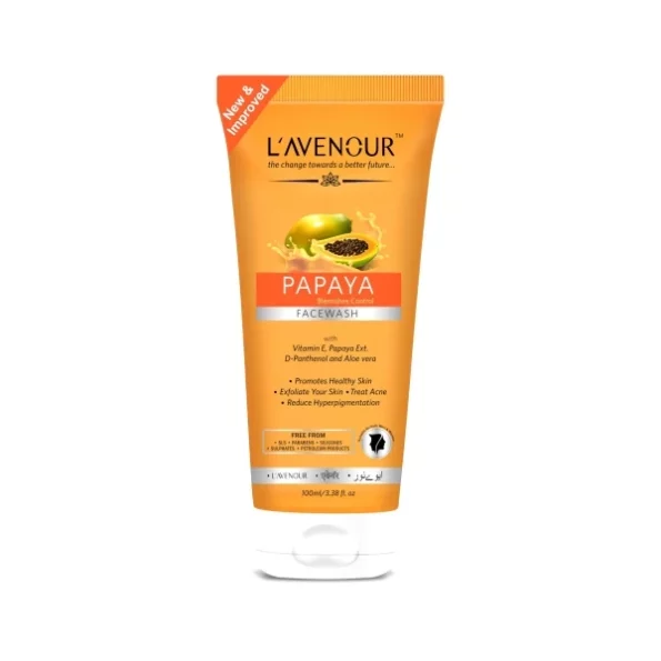 L'avenour Papaya Blemishes Control Face Wash with Vitamin E, Papaya Ext. & Aloe Vera 100ml available on Herbkart