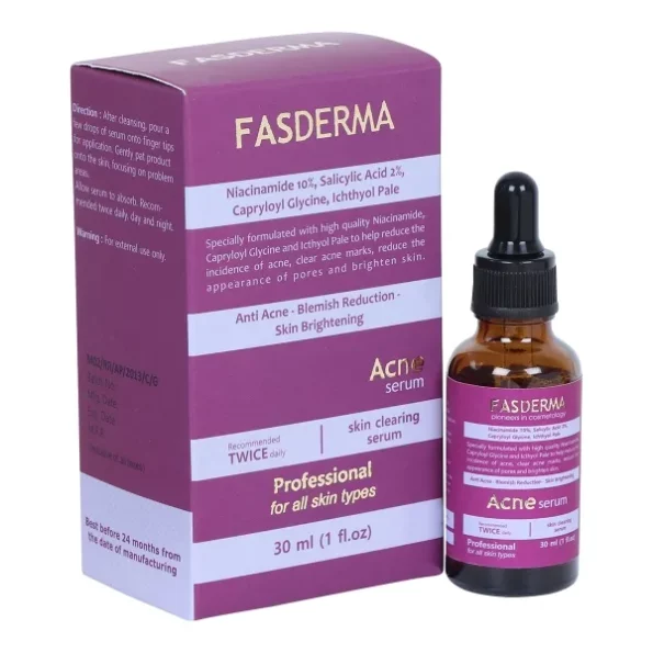 Fasderma Acne Serum Blemish Reduction Skin Brightening And Skin clearing Serum (30 ml) available on Herbkart