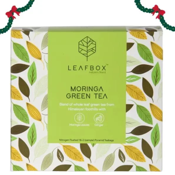 Leafbox Moringa Ginger Green Tea with Ginger, 40 Grams, Herbkart8t771YC6320wb7L.webp, Herbkart8t771YC6320wb7L