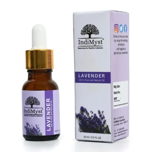 IndiMyst Lavendar Essential Oils - 15 ml available on Herbkart