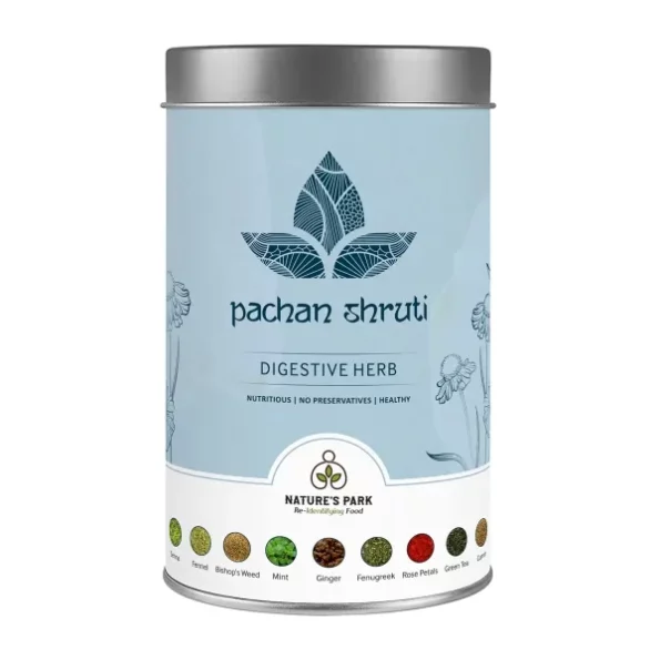 Nature's Park Pachan Shruti Digestive Herb Health & Wellness Infusion Tea Can (100gm) available on Herbkart