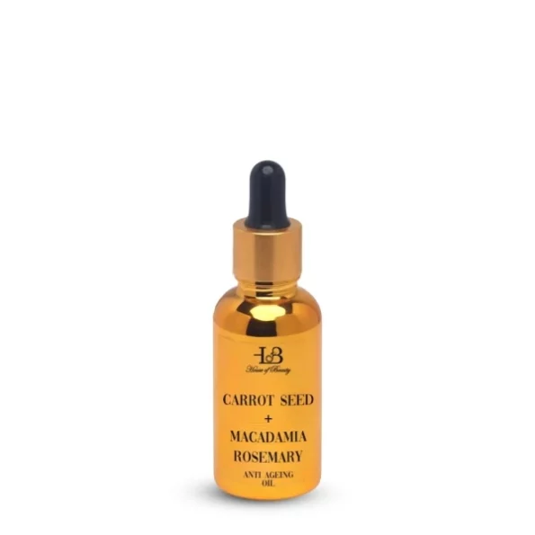 HOUSE OF BEAUTY Anti Ageing Oil - Carrot Seed, Macadamia Oil, Rosemary Oil (30ml) available on Herbkart