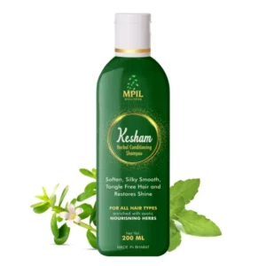 Mpil Wellness Kesham Herbal Conditioning Shampoo | Natural Ayurvedic Shampoo with 20 Herbs | Hair Cleanser With Benefits Of Brahmi, Tulsi, Mulethi, Mehndhi | 200ml (Pack of 1), , Herbkart8t7616MOC IywL