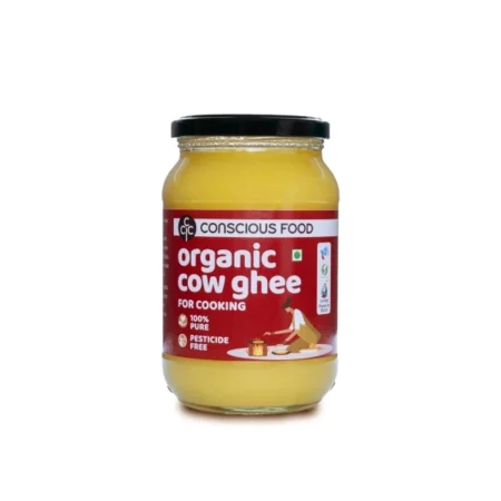 Conscious Food Organic Cow Ghee | 500ml | Certified Organic | Pesticide Free | 100% Pure
