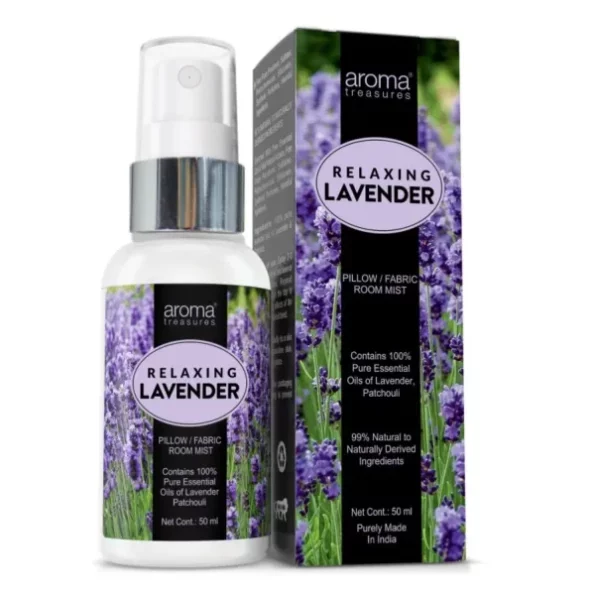 Aroma Treasures Relaxing Lavender Pillow/Fabric Room Mist, 50 ml available on Herbkart