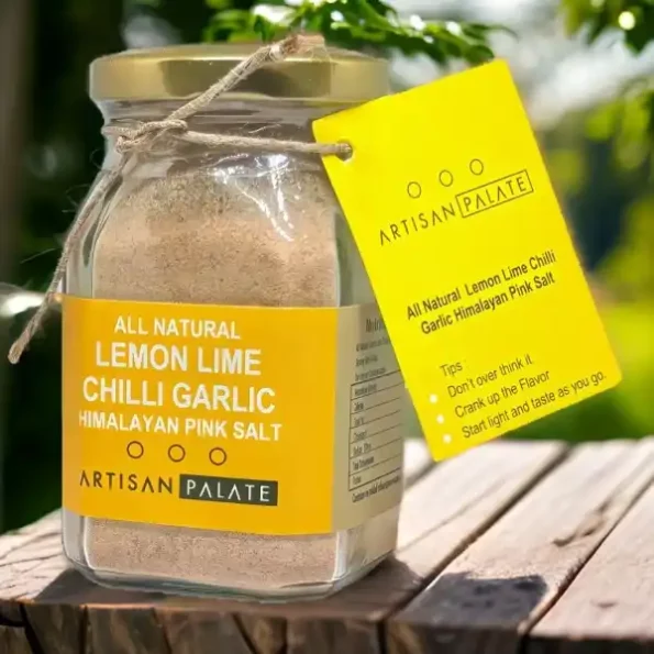 Artisan Palate Lemon Lime Chilli Garlic Himalayan Pink Salt Jar 150 gms, Herbkart8t761eyHzs3MML.webp, Herbkart8t761eyHzs3MML