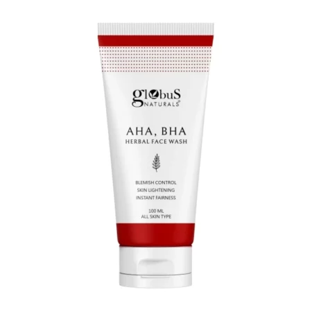 Globus Naturals AHA BHA Anti Ageing & Fairness Face Wash,100ml
