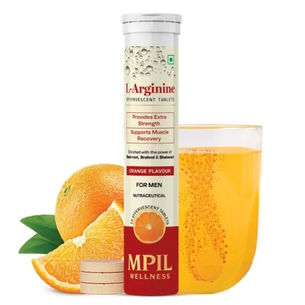 Mpil Wellness L-Arginine 15 Effervescent Tablets available on Herbkart