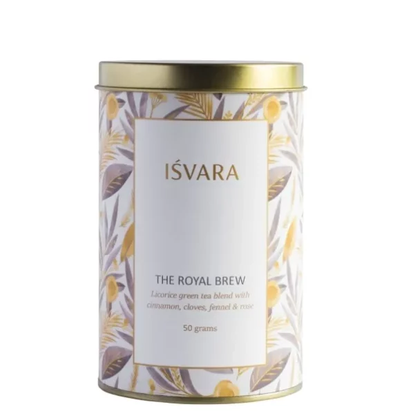 Isvara Green Tea - The Royal Brew, Rose Green Tea, Darjeeling Green Tea, Cinnamon, Fennel Seeds, Rose Petals, Cloves, 50 Gm, Herbkart8t761bvDm40W1L.webp, Herbkart8t761bvDm40W1L