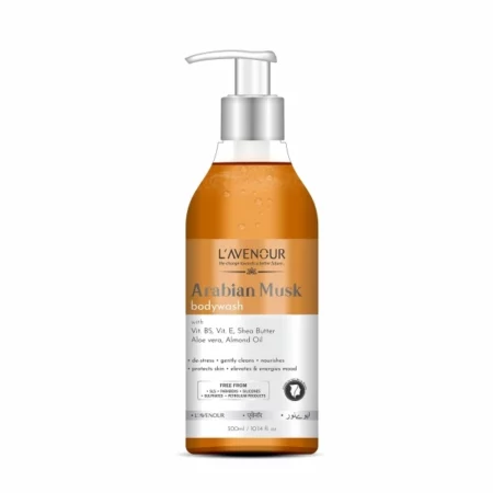 L'avenour Arabian Musk Body Wash for Deep Cleansing, Exfoliating, Soft & Glowing Skin | SLS & Paraben Free Shower Gel for Women & Men - 300ml