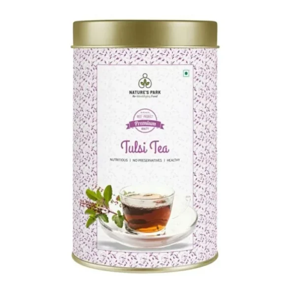 Nature's Park Black Tea, Basil (Tulsi), 100 Gm) available on Herbkart