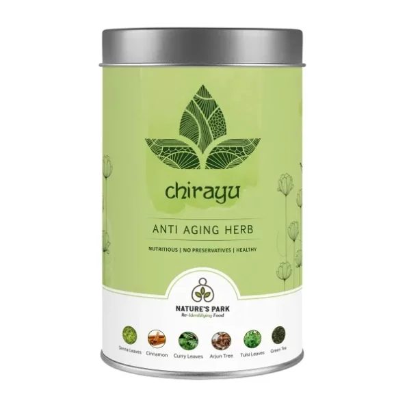 Nature's Park Chirayu Anti aging Herb Health & Wellness Infusion Tea Can(100gm) available on Herbkart