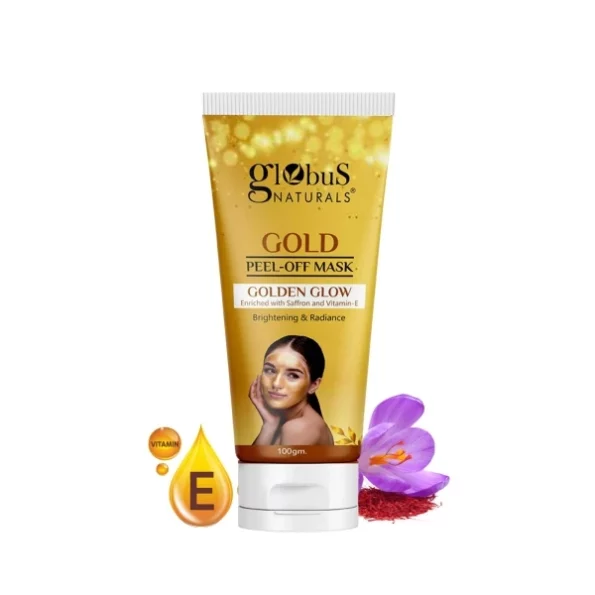 Globus Naturals Gold Peel Off Mask Enriched with Vitamin-E, 100g available on Herbkart