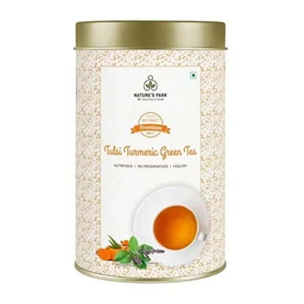 Nature's Park Green Tea (Tulsi Turmeric, 100 Gm), Herbkart8t741M5vyYWDbL.webp, Herbkart8t741M5vyYWDbL