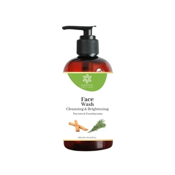 Natuur - Tea Tree, Peppermint & Frankincense Cleansing and Brightening Face Wash - 300ml available on Herbkart