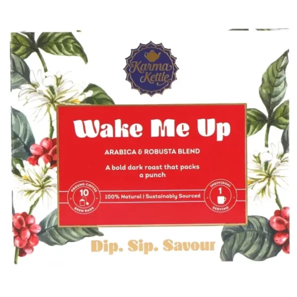 Karma Kettle Wake me Up Arabica and Robusta blend Ground Coffee bags - 10 Coffee bags, Herbkart8t761BZw2gV20PL.webp, Herbkart8t761BZw2gV20PL