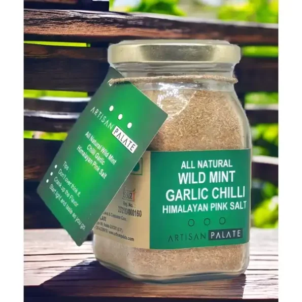 Artisan Palate Wild Mint Chilli Garlic Himalayan Pink Salt Jar 150 gms, Herbkart8t771NuWCc4aFL.webp, Herbkart8t771NuWCc4aFL