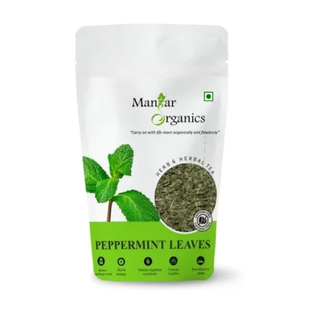 ManHar Organics Natural And Pure Dried Herbal Peppermint Leaves Tea 100g | Refreshing Mint Burst |