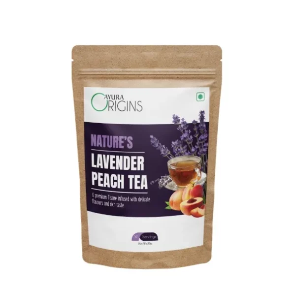 Ayura Origins Nature's Lavender - Peach Tea - Calming Floral Flavor - 50g, Herbkart8t7713kQJ2sunL.webp, Herbkart8t7713kQJ2sunL