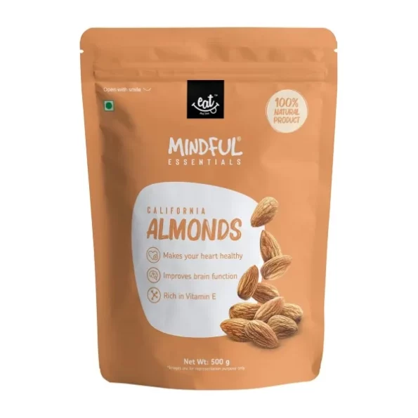 Eat Anytime Mindful Export Premium California Almonds - 500gm, Herbkart8t771tKbabkORS.webp, Herbkart8t771tKbabkORS