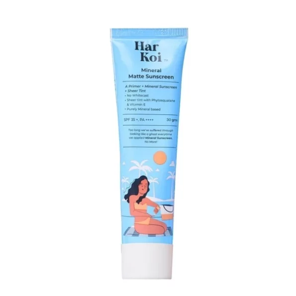 Harkoi Tinted Mineral Matte High Protection Sunscreen SPF 35 Shade, 30 gm (Shade 1) available on Herbkart