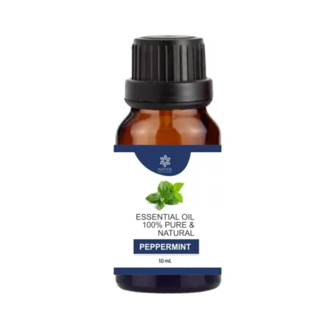 NATUUR - Peppermint Essential Oil - 10ml | Undiluted Pure And Natural Therapeutic Grade For Steaming Hair Skin Face & Diffuser