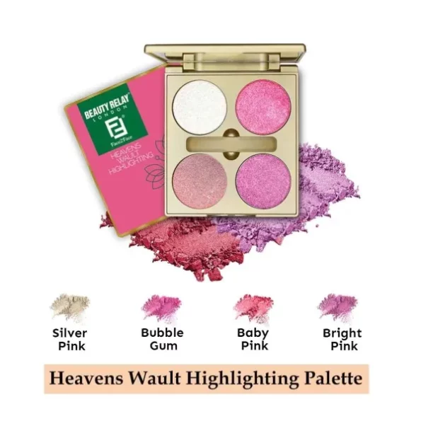 BEAUTYRELAY LONDON - Face 2 Face Heavens Wault Highlighting Palette available on Herbkart