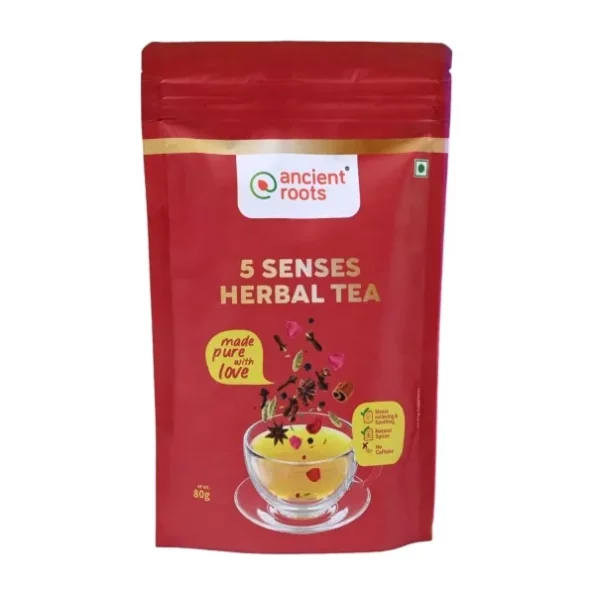 Ancient Roots 5 Senses Herbal Tea/Chai Mix â€“ 80 gm, Herbkart8t761SSANPM8mL.webp, Herbkart8t761SSANPM8mL