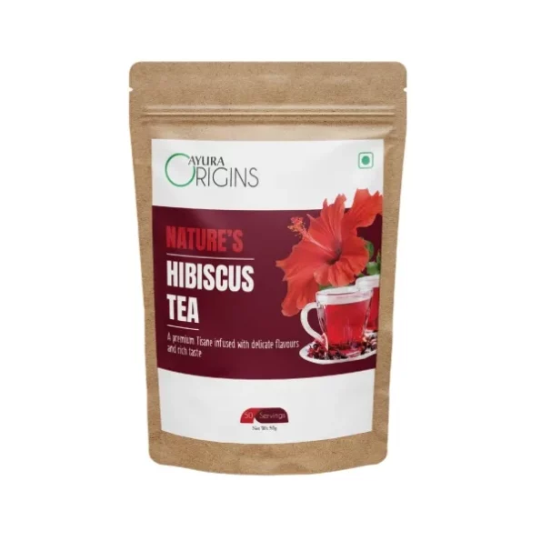 Ayura Origins Nature's Hibiscus Tea - Tangy Hibiscus Flavor - 50g, Herbkart8t771fy-20SlKvL.webp, Herbkart8t771fy 20SlKvL