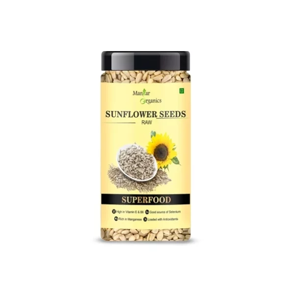 ManHar Organics Raw Sunflower Seeds 150g Jar available on Herbkart