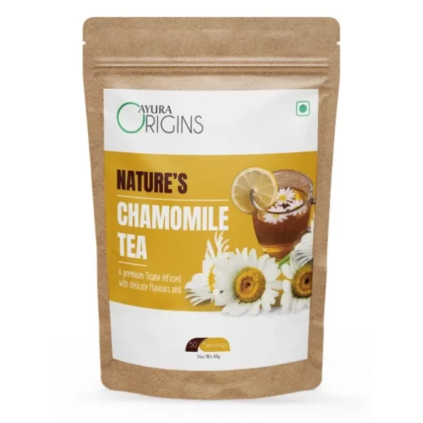 Ayura Origins Nature's Chamomile Tea - Gentle Soothing Herbal - 50g, Herbkart8t781WxClY1pNL.webp,