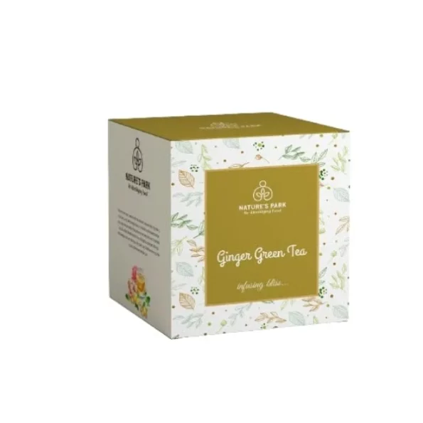 Nature's Park Green Tea (Ginger, 20 Tea Bags) available on Herbkart