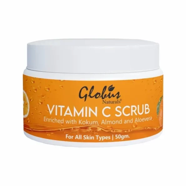 Globus Naturals Vitamin-C Brightening Face Scrub, 50gms, Herbkart8t761HAXtGbAtL.webp, Herbkart8t761HAXtGbAtL