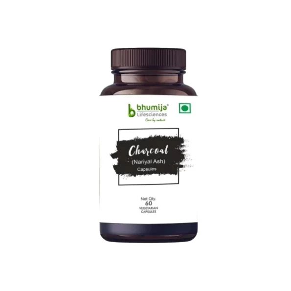 Bhumija Lifesciences Charcoal (Nariyal Ash) Capsules (500MG, 60 Vegetarian Capsules), Herbkart8t751Xj-WGOpoL.webp, Herbkart8t751Xj WGOpoL