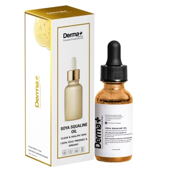 Derma+ Cure Cold pressed Soya Squaline Oil 30 ml available on Herbkart