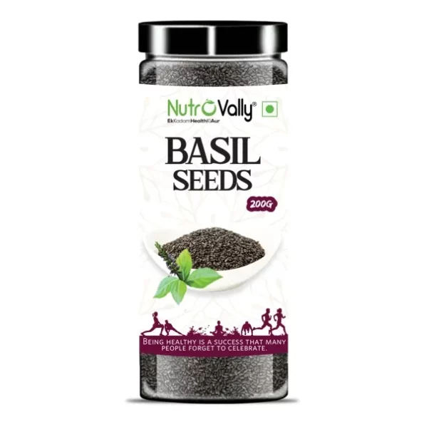 NutroVally Basil Seeds (Sabja Seeds) 200 gm, Herbkart8t761jHEUTEBFL.webp, Herbkart8t761jHEUTEBFL