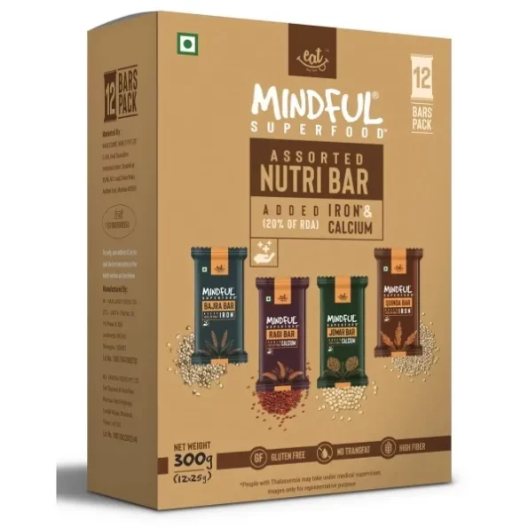 Eat Anytime Mindful Healthy Assorted Millet Energy Bar-300gm (12pcs of 25gm), Herbkart8t761UGtP-bosL.webp, Herbkart8t761UGtP bosL