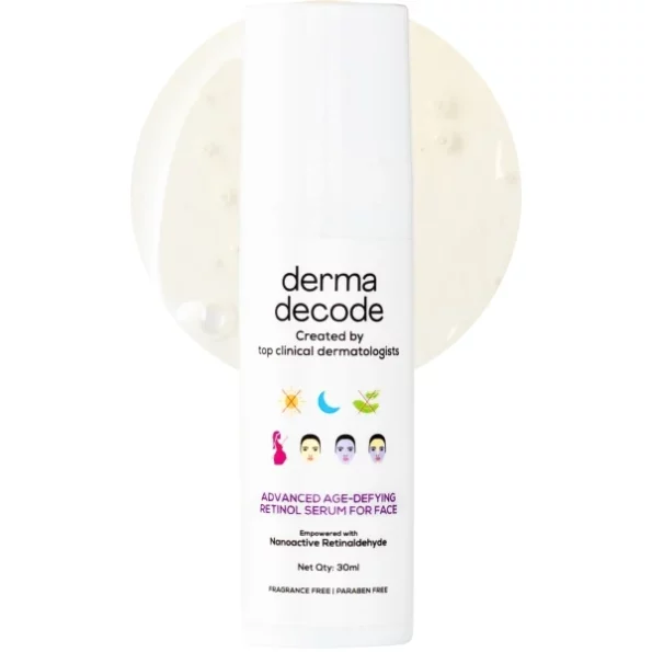 Derma Decode Advanced 1% Retinol + 0.5% Retinaldehyde (Retinal) Night Serum For Face 30ml available on Herbkart