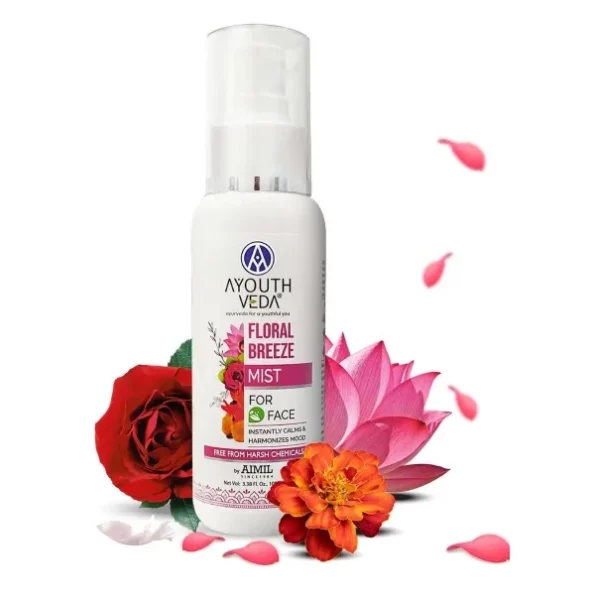 Ayouthveda Floral Breeze Face & Body Mist - 100ml available on Herbkart