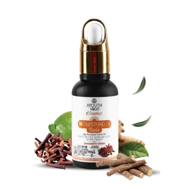 Ayouthveda Manjisthadya Taila, Anti-Aging Facial Oil - 30ml, Herbkart8t761d3xZPB2tL.webp,