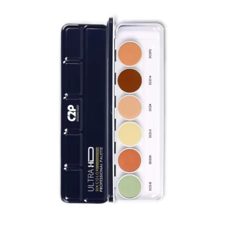 C2P Pro Concealer for Face Makeup, Ultra HD 6 in 1 Camouflage Color Corrector Foundation Palette | Waterproof, Long Lasting & Full Coverage for Oily Skin | Dermashield Makeup Palette - 21g