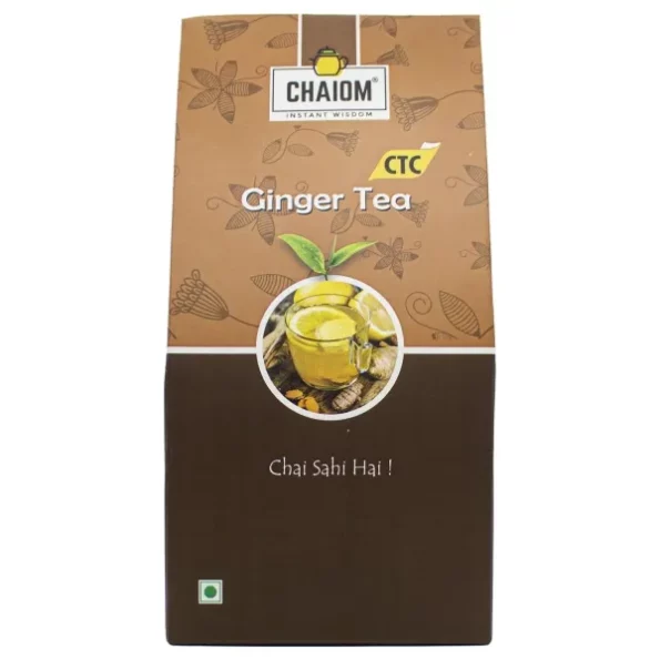 ChaiOm - Ginger Black Tea CTC, 100gm Loose Tea available on Herbkart