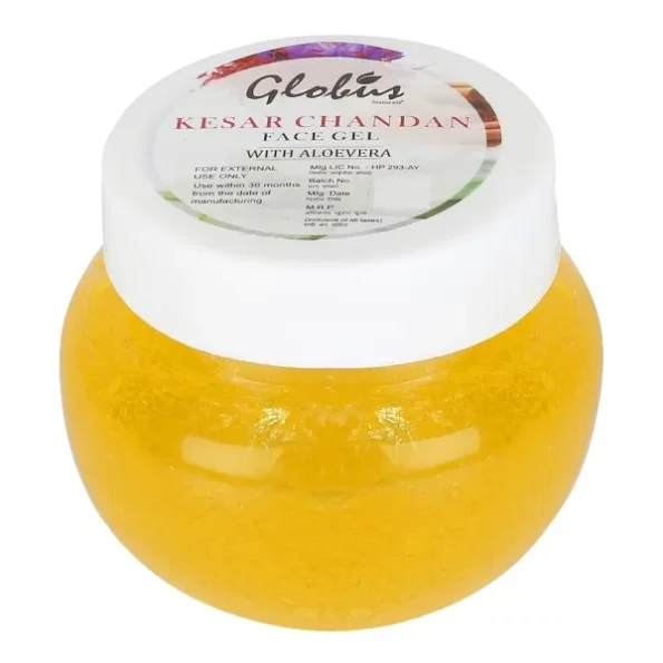 Globus Naturals Kesar Chandan Face Gel with Aloe vera, 100gms available on Herbkart