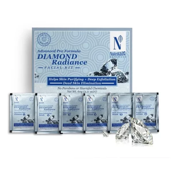 NutriGlow Natural's Diamond Radiance Facial Kit, 60gm available on Herbkart